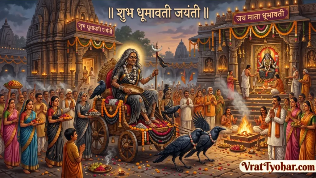 धूमावती जयंती 2026 पर मां धूमावती की दिव्य पूजा