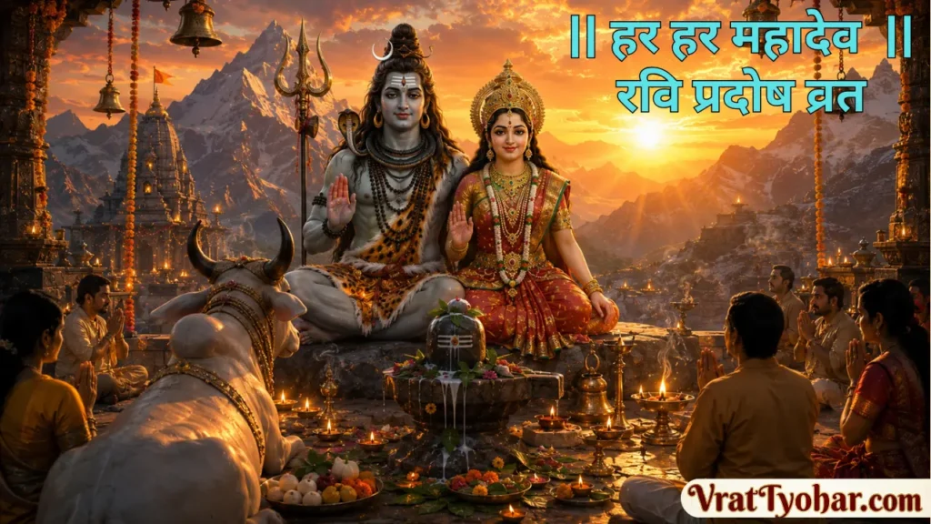 रवि प्रदोष व्रत 2026 पूजा इमेज