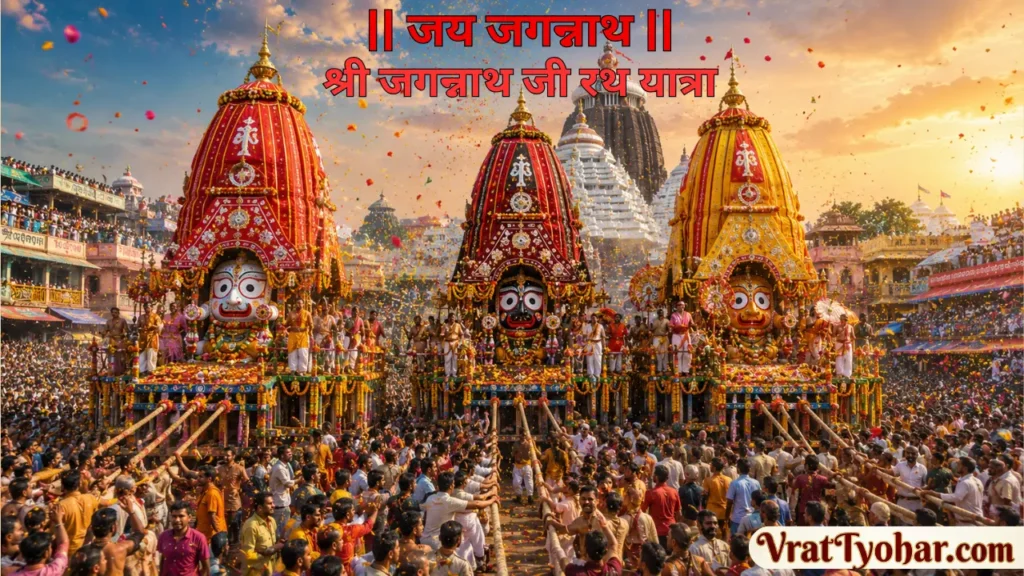 भगवान जगन्नाथ, बलभद्र और सुभद्रा के रथ
