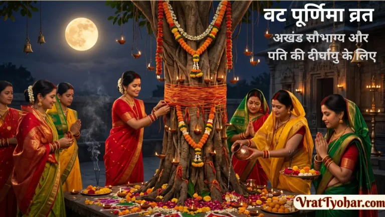 वट पूर्णिमा व्रत 2026 पर वट वृक्ष की पूजा करती महिलाएं
