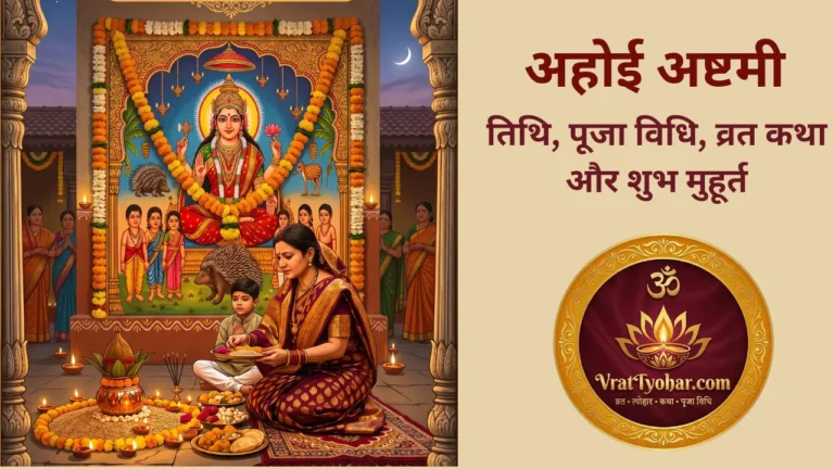 अहोई अष्टमी व्रत की पूजा करती हुई महिलाएं