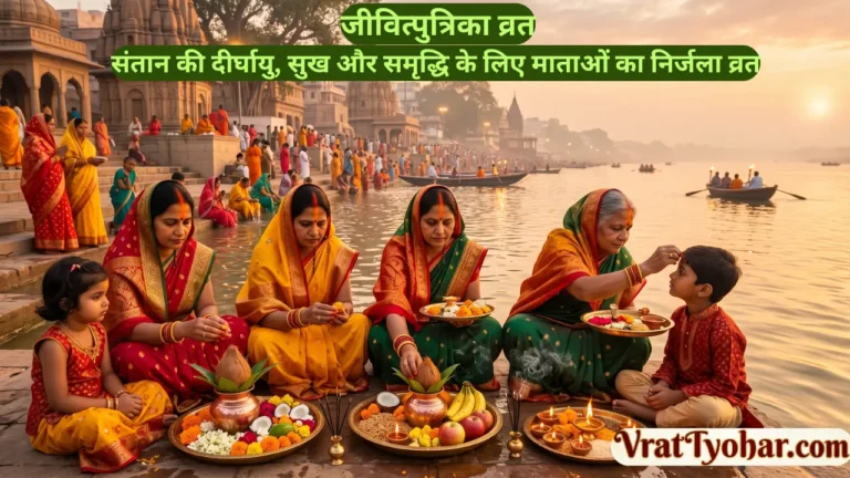 जीवित्पुत्रिका व्रत पर संतान की लंबी आयु के लिए पूजा करती हुई माताएं