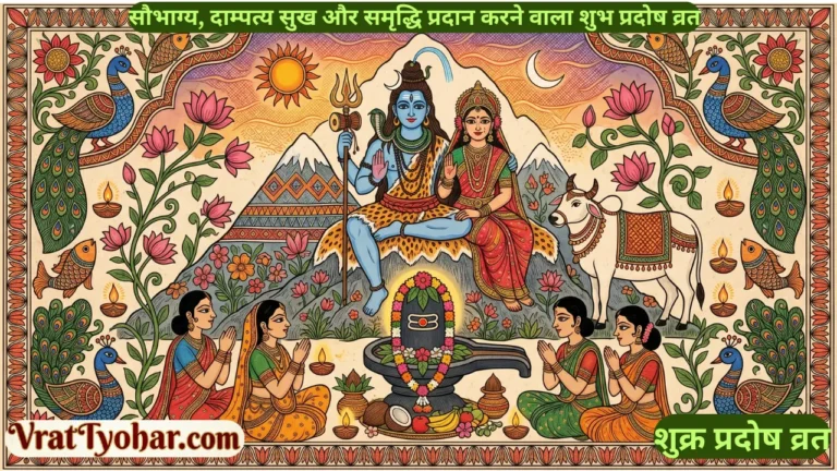 Shukra Pradosh Vrat worship, Lord Shiva and Goddess Parvati