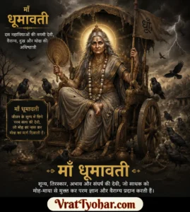 माँ धूमावती का दिव्य स्वरूप