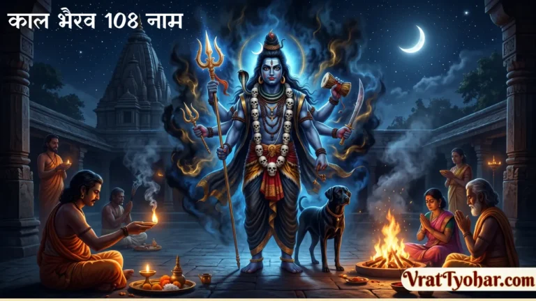 श्री काल भैरव के 108 नाम जप के लिए भगवान काल भैरव की प्रतिमा
