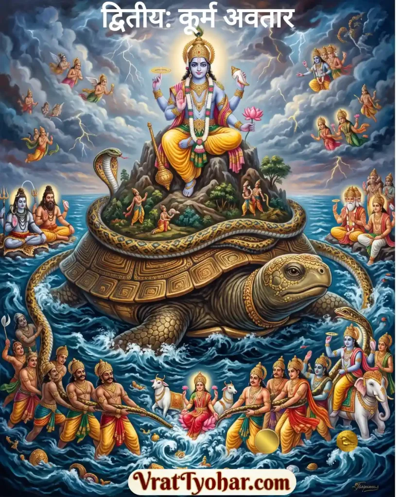भगवान विष्णु का द्वितीय कूर्म अवतार