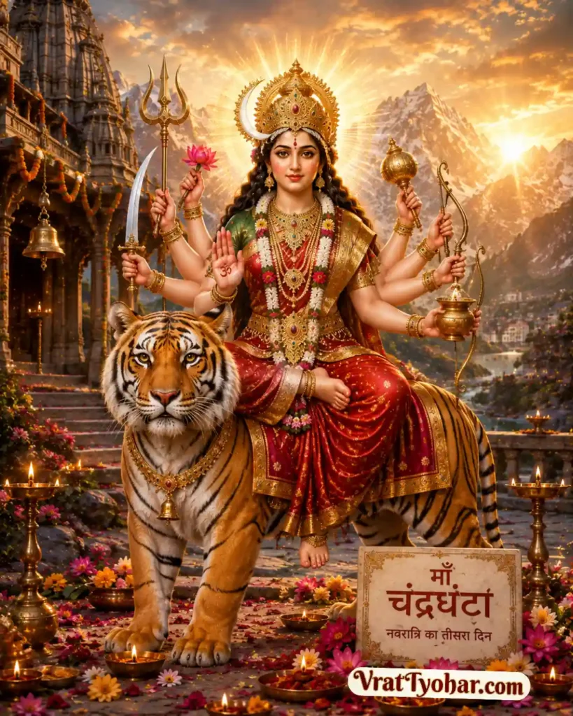 माँ चंद्रघंटा नवदुर्गा का तृतीय स्वरूप