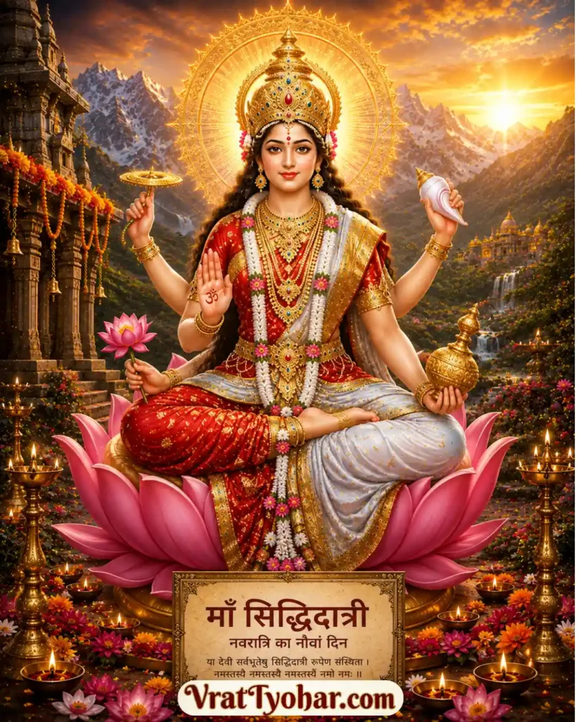 माँ सिद्धिदात्री नवदुर्गा का नौवाँ स्वरूप