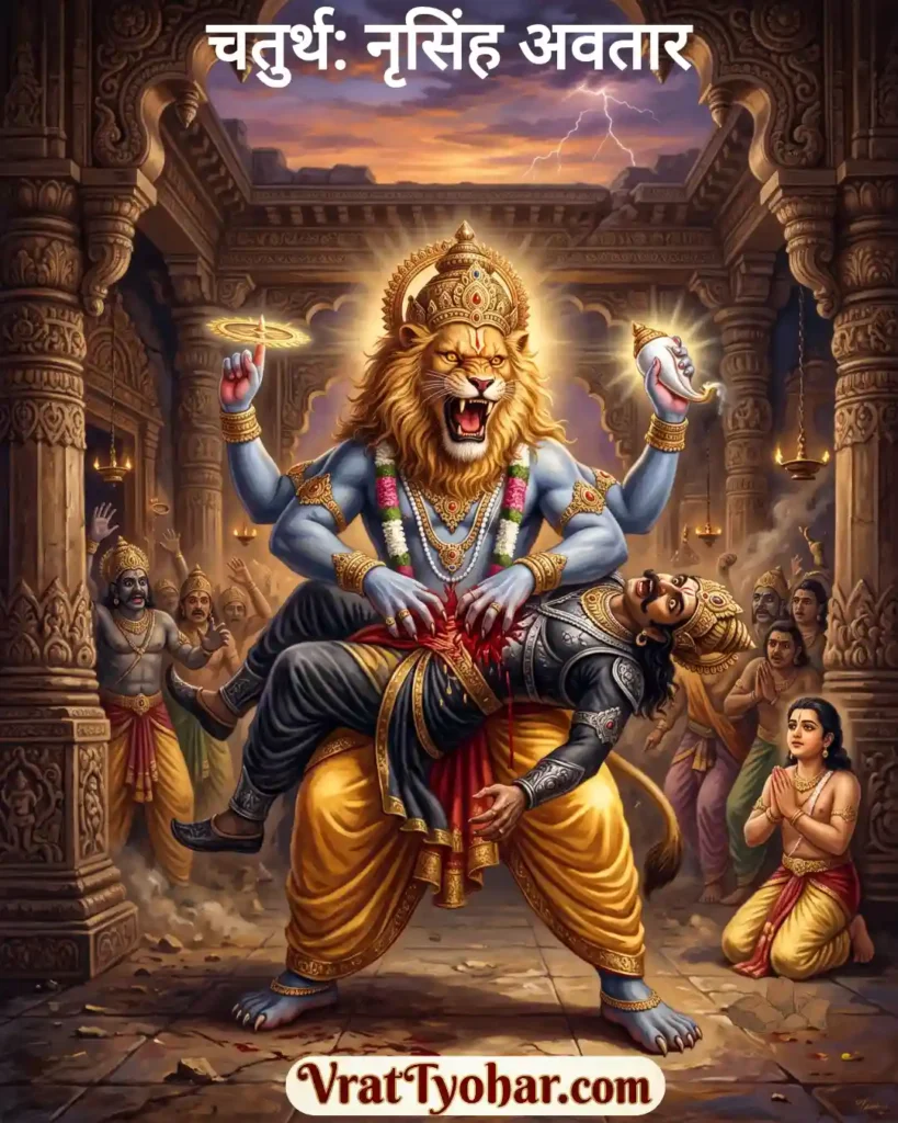 भगवान विष्णु का चतुर्थ नृसिंह अवतार