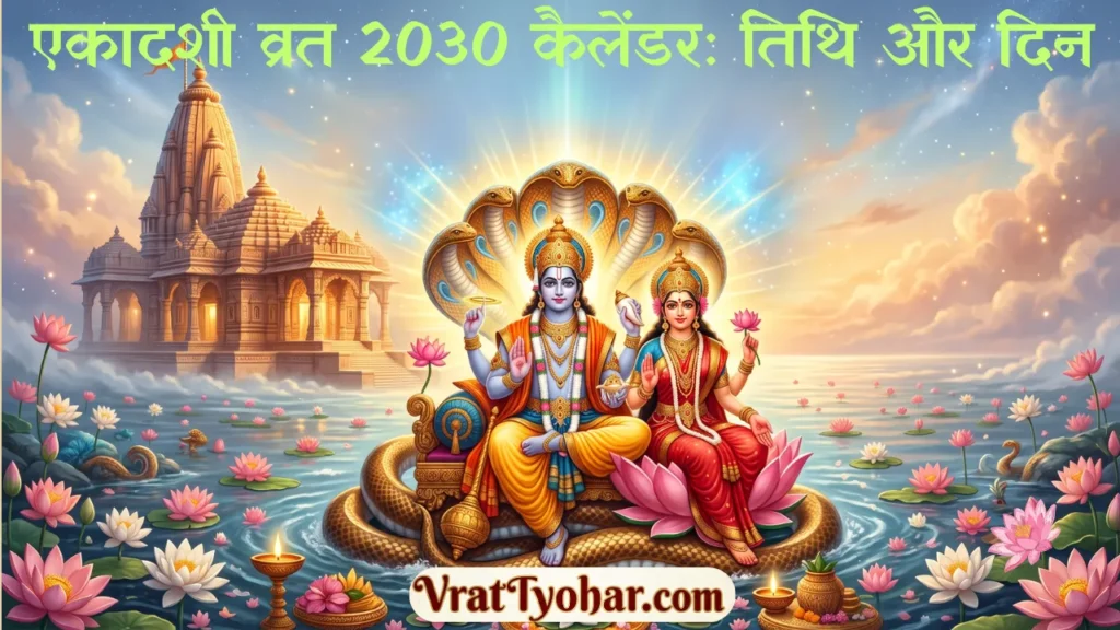 एकादशी व्रत 2030 की सभी तिथियां, दिन, पक्ष और भगवान विष्णु पूजा