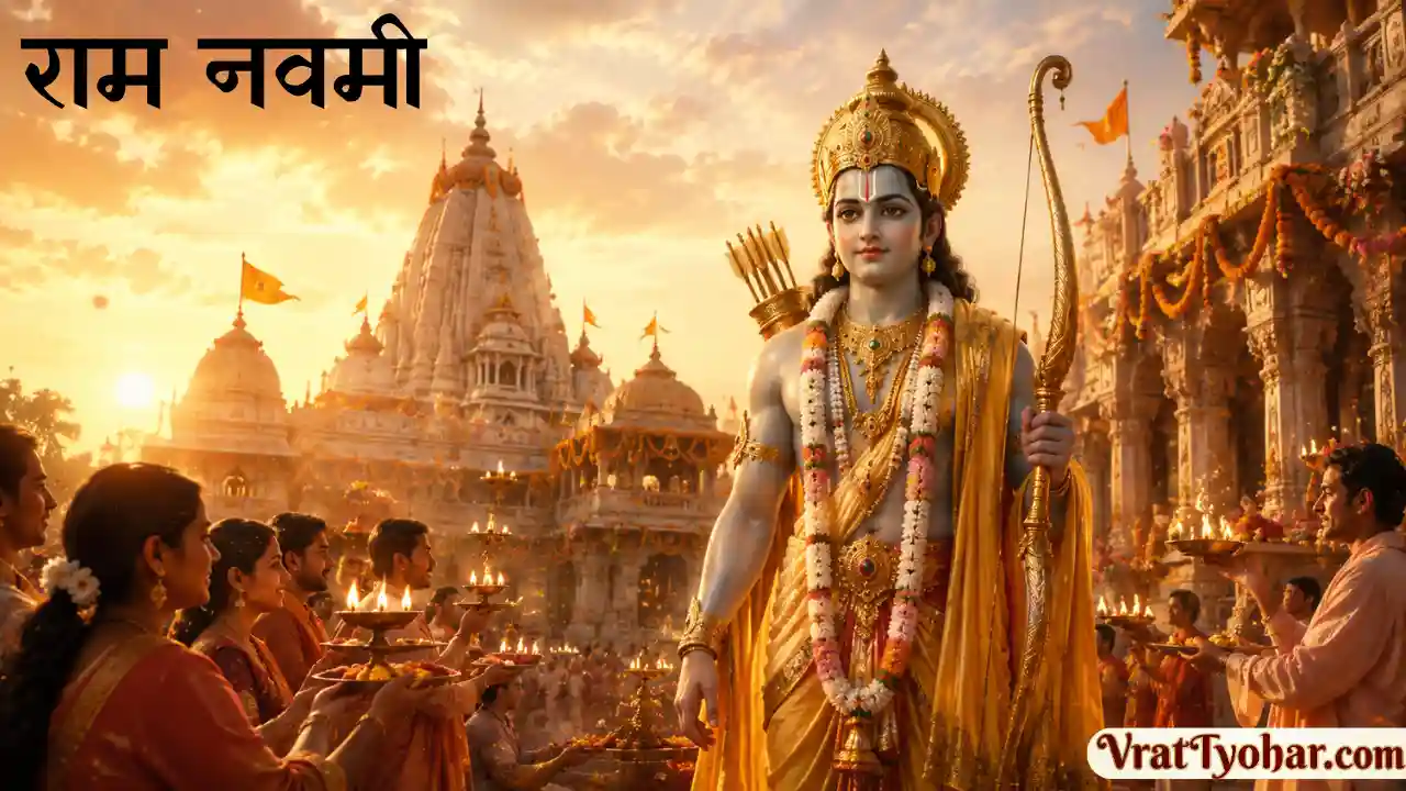 राम नवमी पर भगवान राम के स्वरुप के दर्सन और पूजा करते हुए उनके भक्त