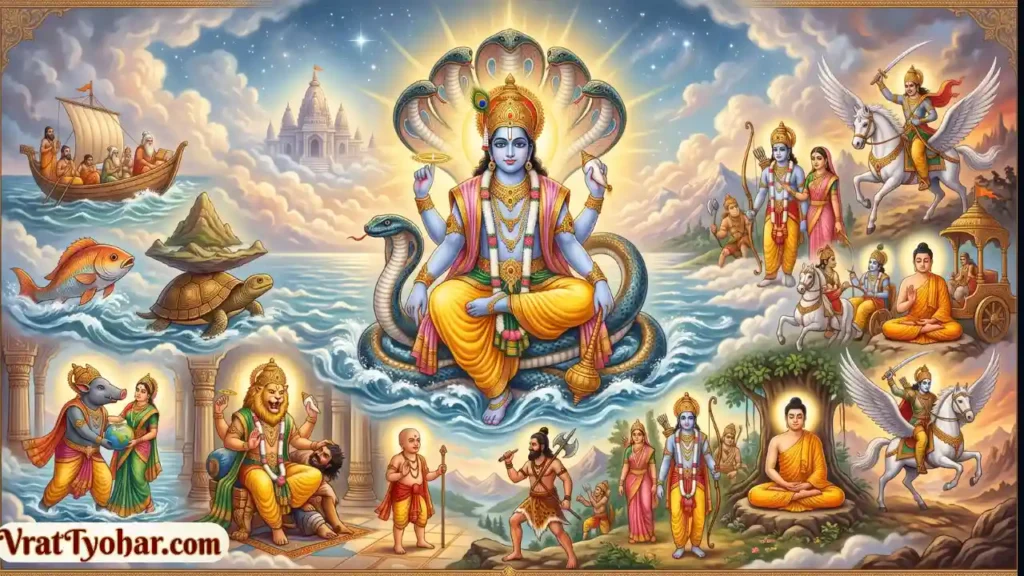भगवान विष्णु के दशावतार मत्स्य से कल्कि तक