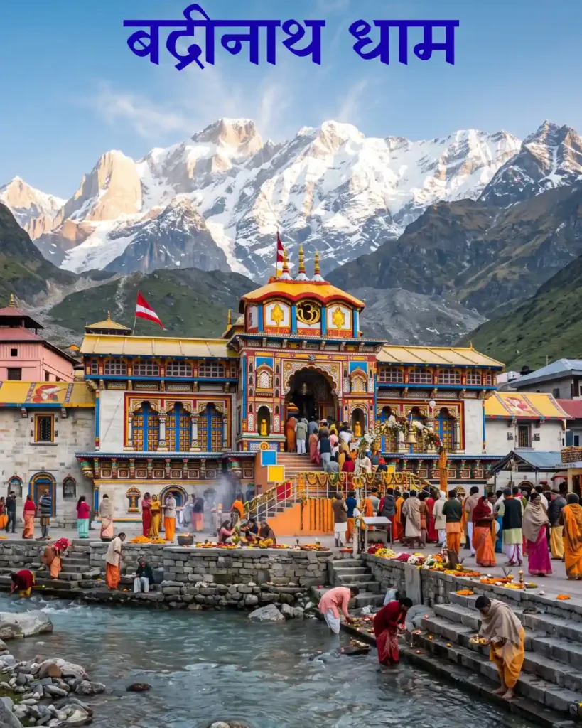 बद्रीनाथ धाम में भगवान बदरी नारायण का पवित्र मंदिर